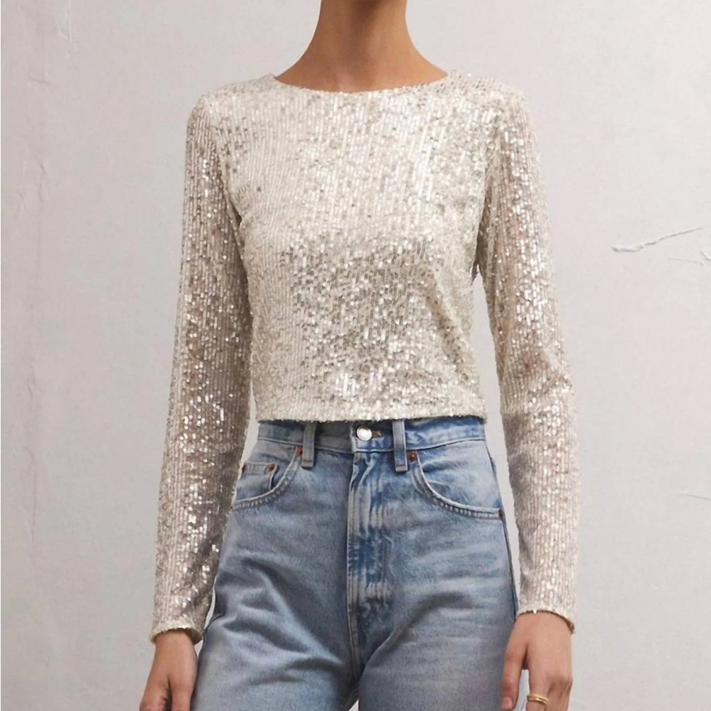Z Supply Sequin Top in Stardust